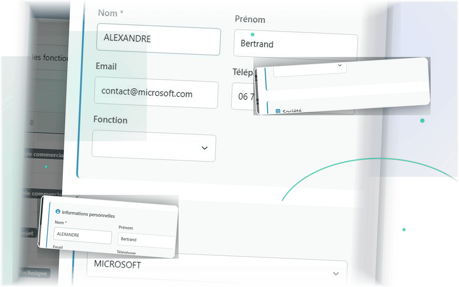 Aperçu — Fiche contact reliée